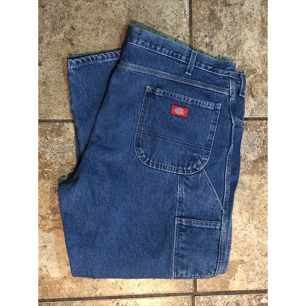 Carhartt Jeans Men's Size 42 X 30 Relaxed Fit Blue Denim Pants Medium Wash Work